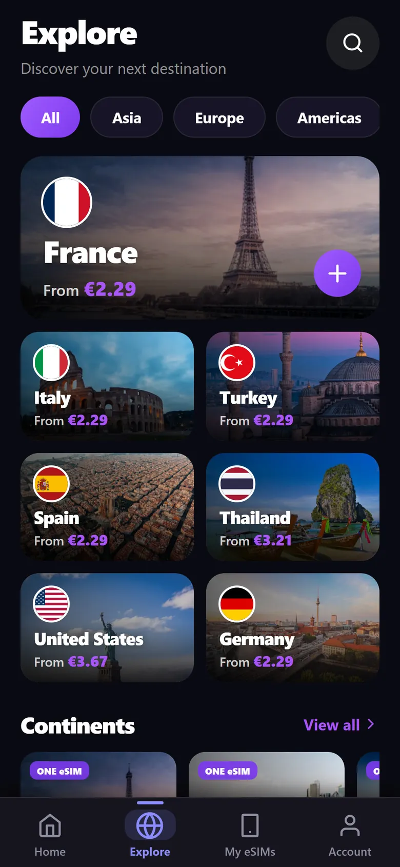 Telovigo app: Explore destinations